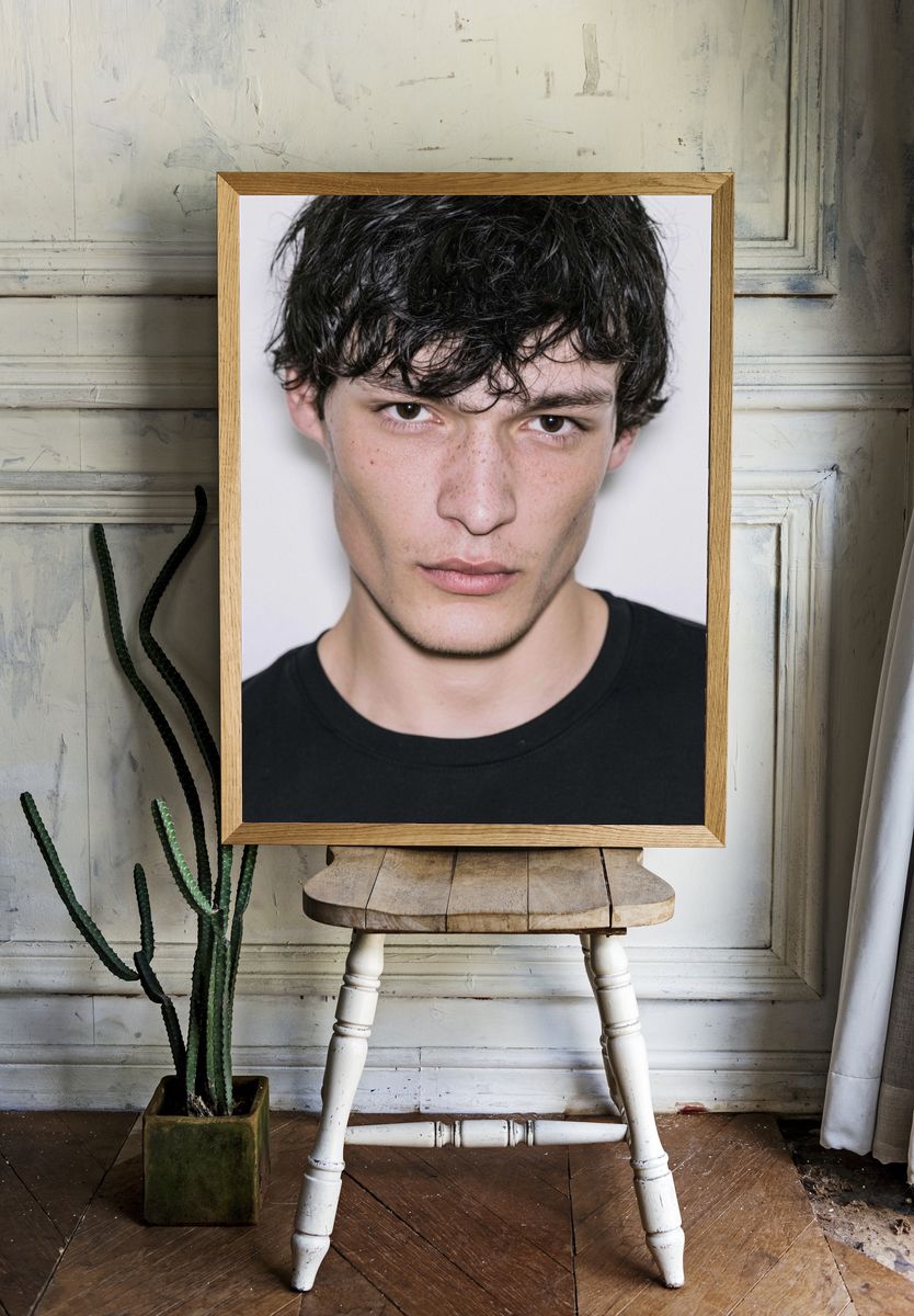 Moody Male Portrait Photography Poster. — room view 1