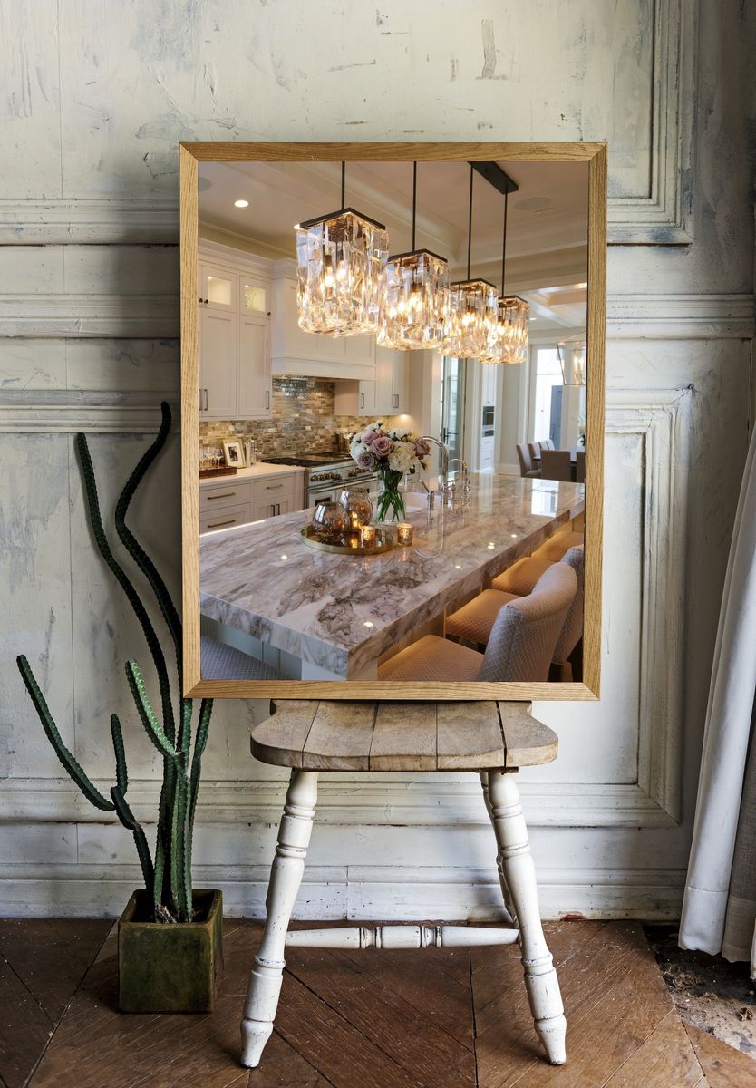 Luxury Marble Kitchen Interior Photography Poster. room preview