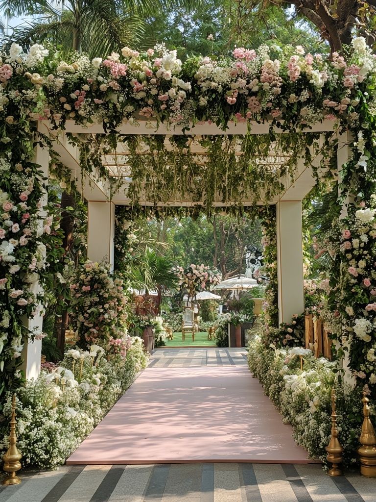 Floral Garden Archway Photography Poster. poster detail