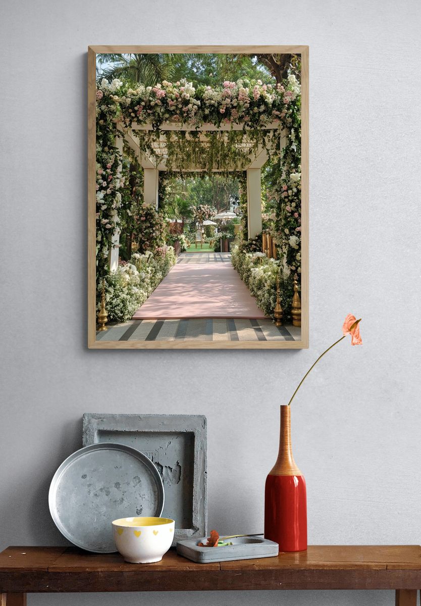 Floral Garden Archway Photography Poster. — room view 3