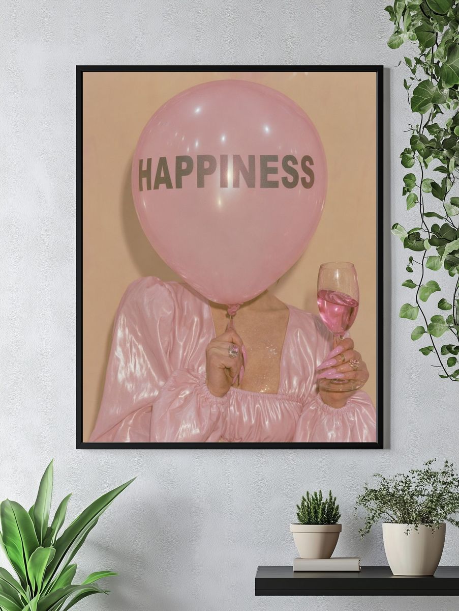 Happiness Balloon Portrait Print. — room view 4