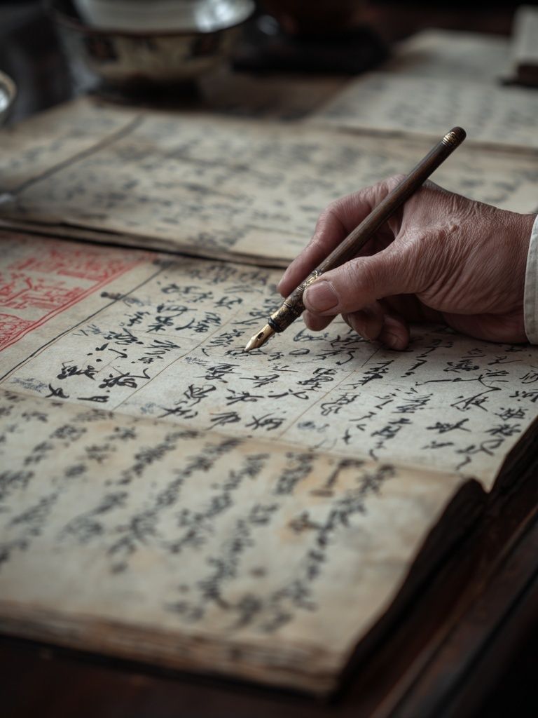 Calligraphy Manuscript Photography Poster. poster — photography art