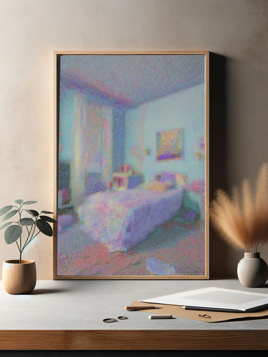 Dreamy Bedroom Interior Photography Poster. — room view 2
