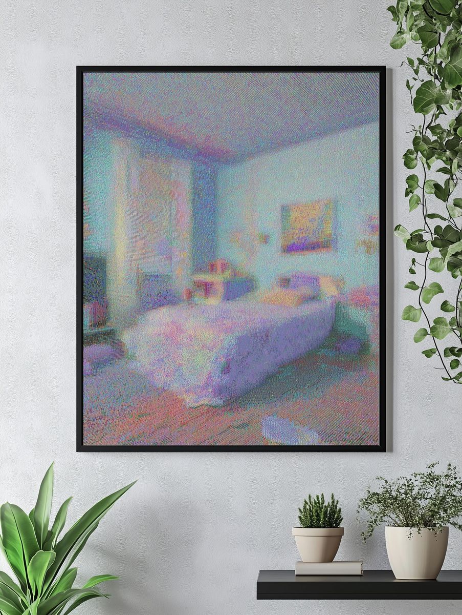 Dreamy Bedroom Interior Photography Poster. — room view 4