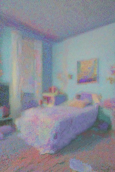 Dreamy Bedroom Interior Photography Poster.
