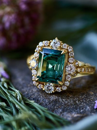 Emerald Halo Ring Photography Poster. poster