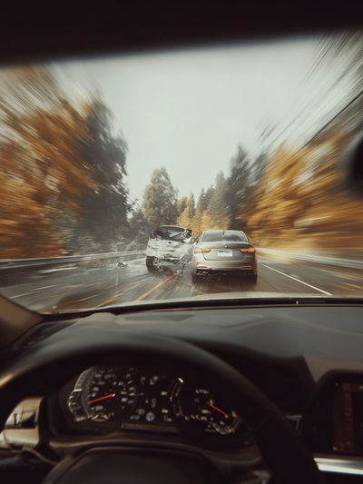 Autumn Highway Chase Photography Poster. poster print