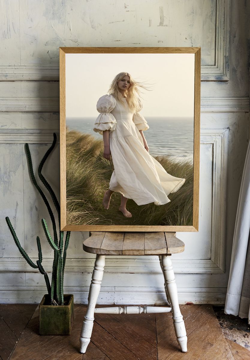 Coastal Breeze Portrait Print. room preview