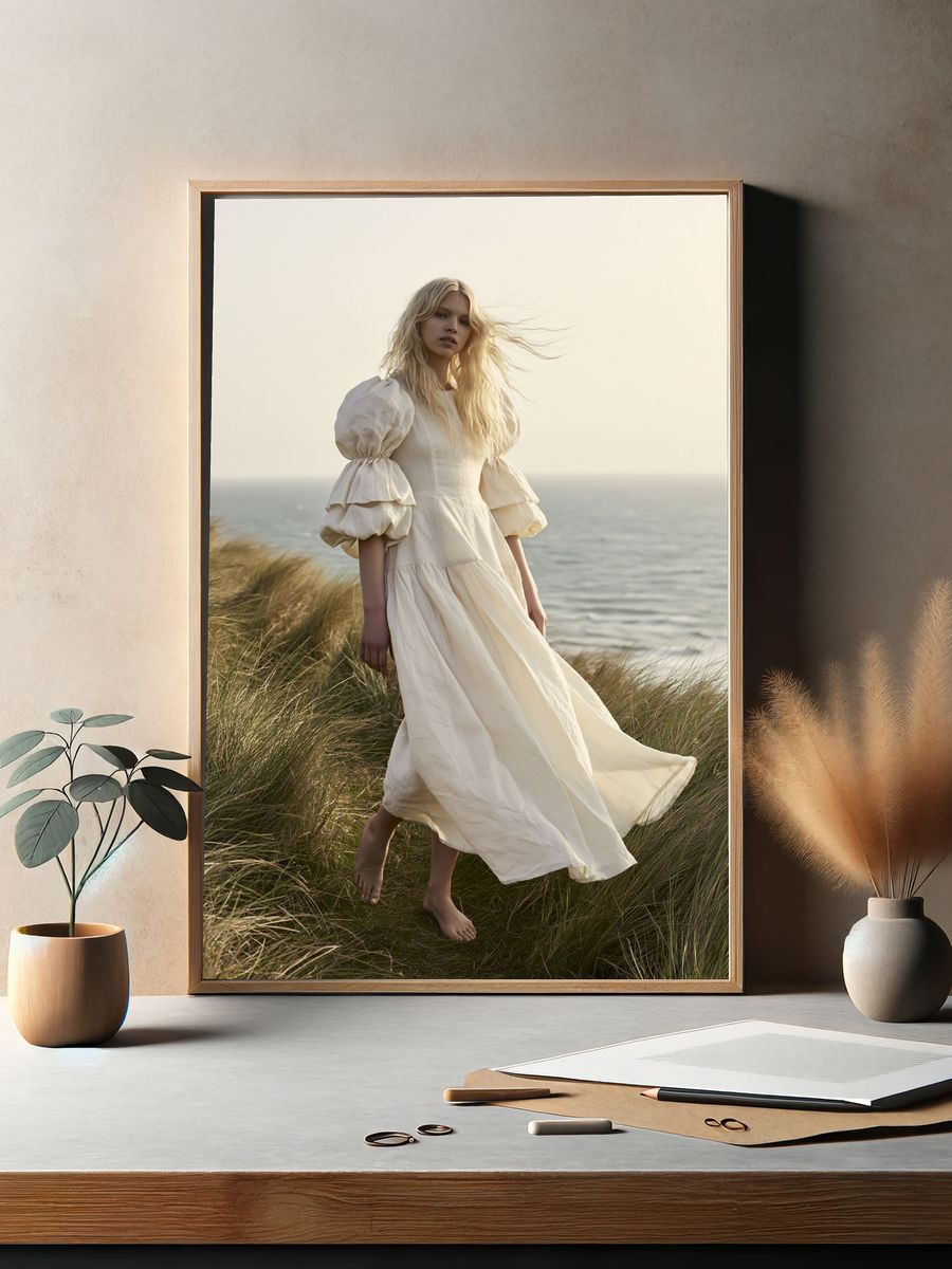 Coastal Breeze Portrait Print. — room view 2