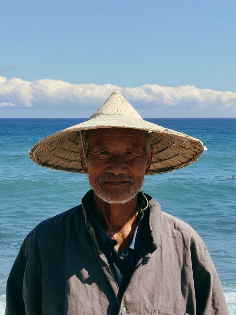 Fisherman by the Sea Photography Poster. poster — photography art