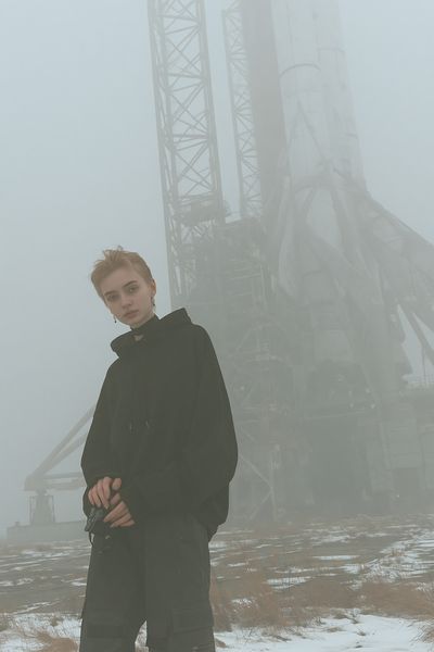 Foggy Industrial Portrait Poster.