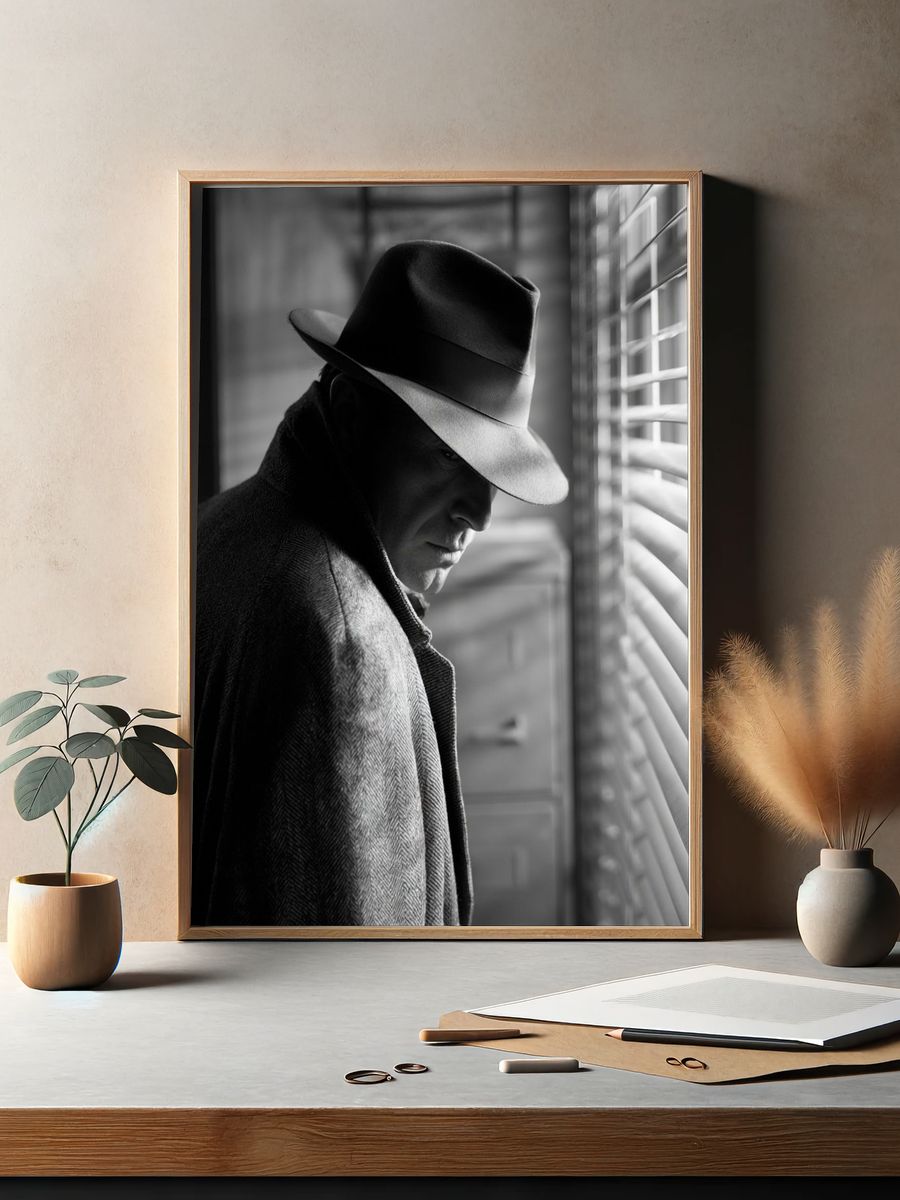 Noir Detective Portrait Poster. — room view 2