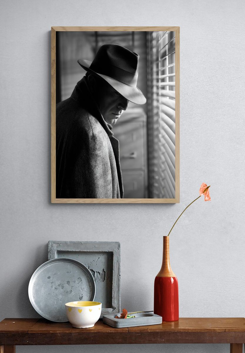 Noir Detective Portrait Poster. — room view 3