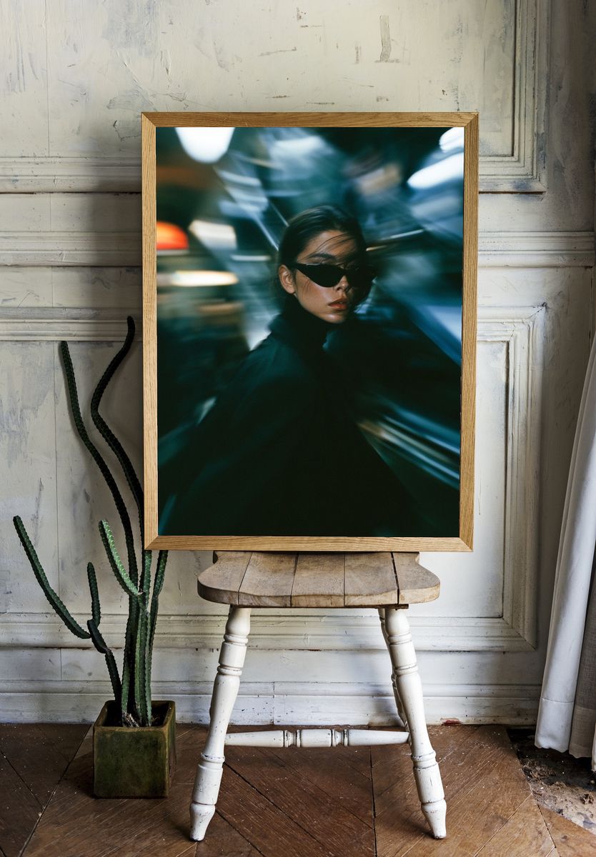 Cyberpunk Portrait Photography Poster. — room view 1