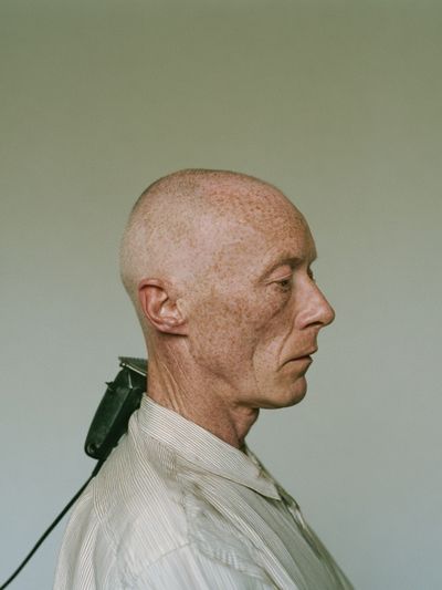 Bald Profile Portrait Print.