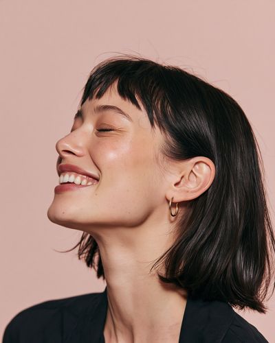 Smiling Woman Portrait Print.