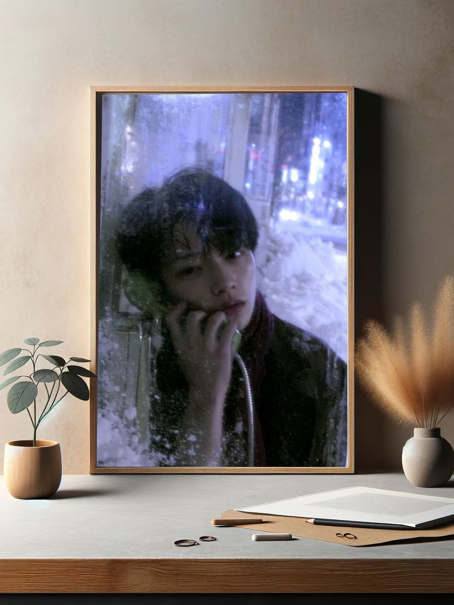 Moody Window Portrait Print. — room view 2