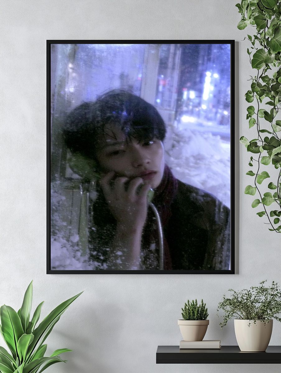 Moody Window Portrait Print. — room view 4