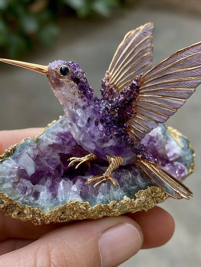 Amethyst Hummingbird Photography Poster. poster