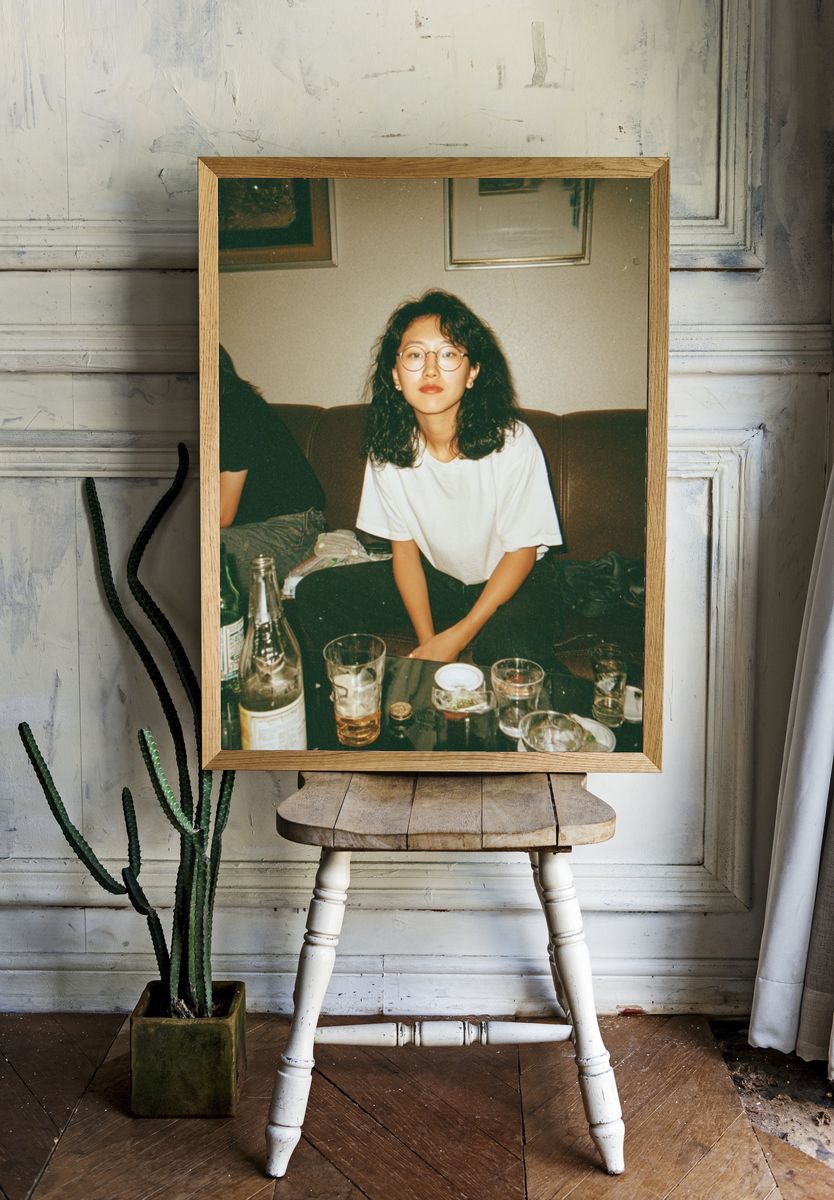 Candid Lounge Portrait Photography Poster. room preview