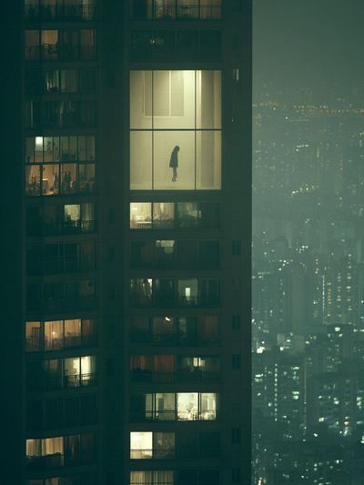 Night City Apartment Window Poster.