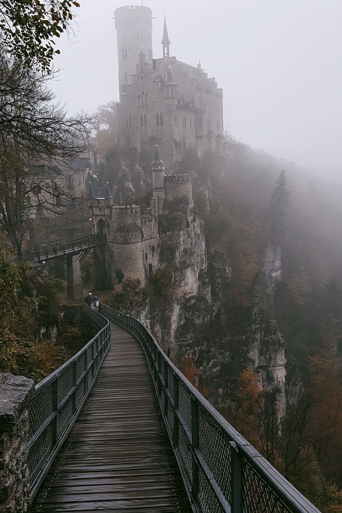 Foggy Castle Bridge Photography Poster. poster — photography art