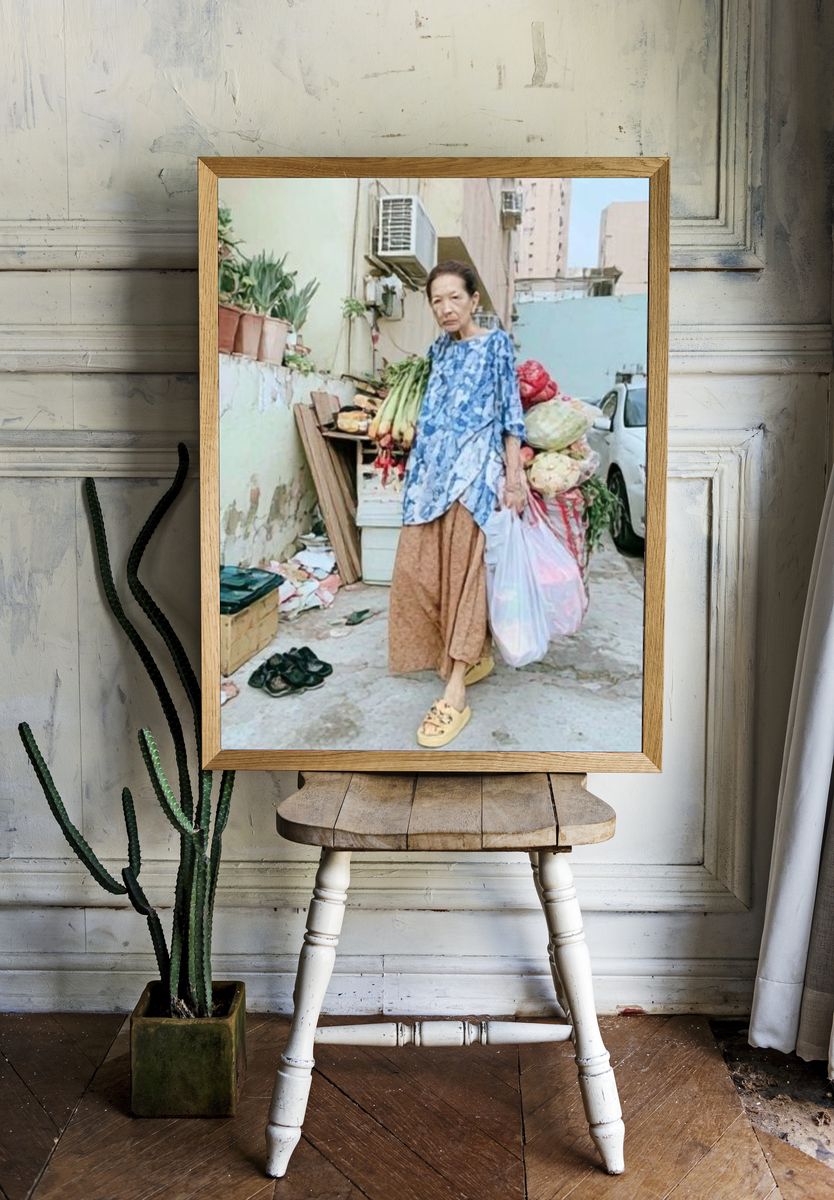 Street Vendor Portrait Photography Poster. room preview