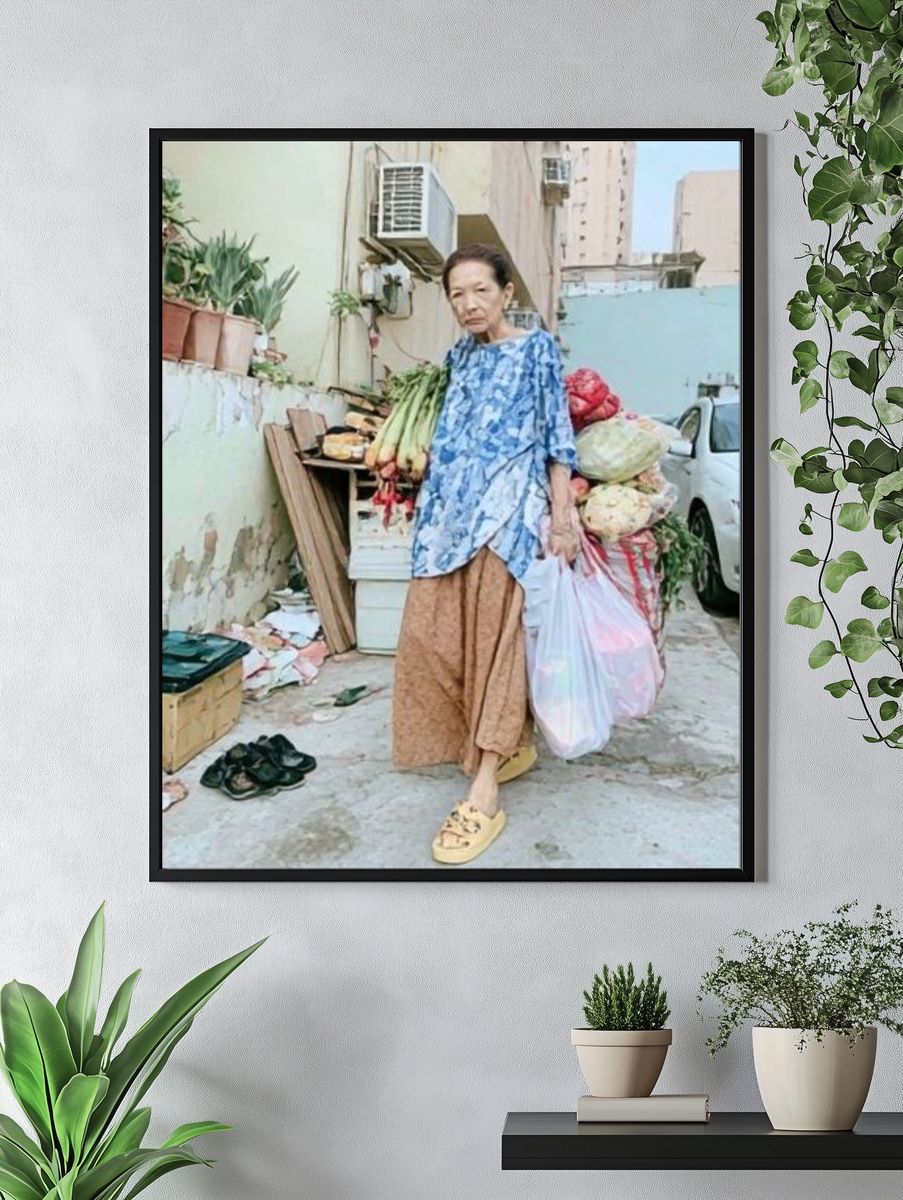 Street Vendor Portrait Photography Poster. — room view 4