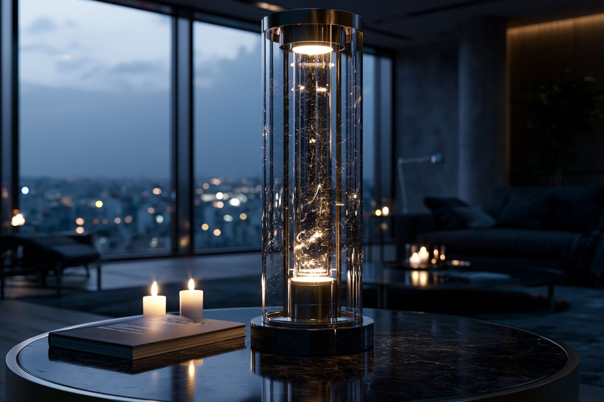 Luxury Candlelit Interior Photography Poster. poster detail