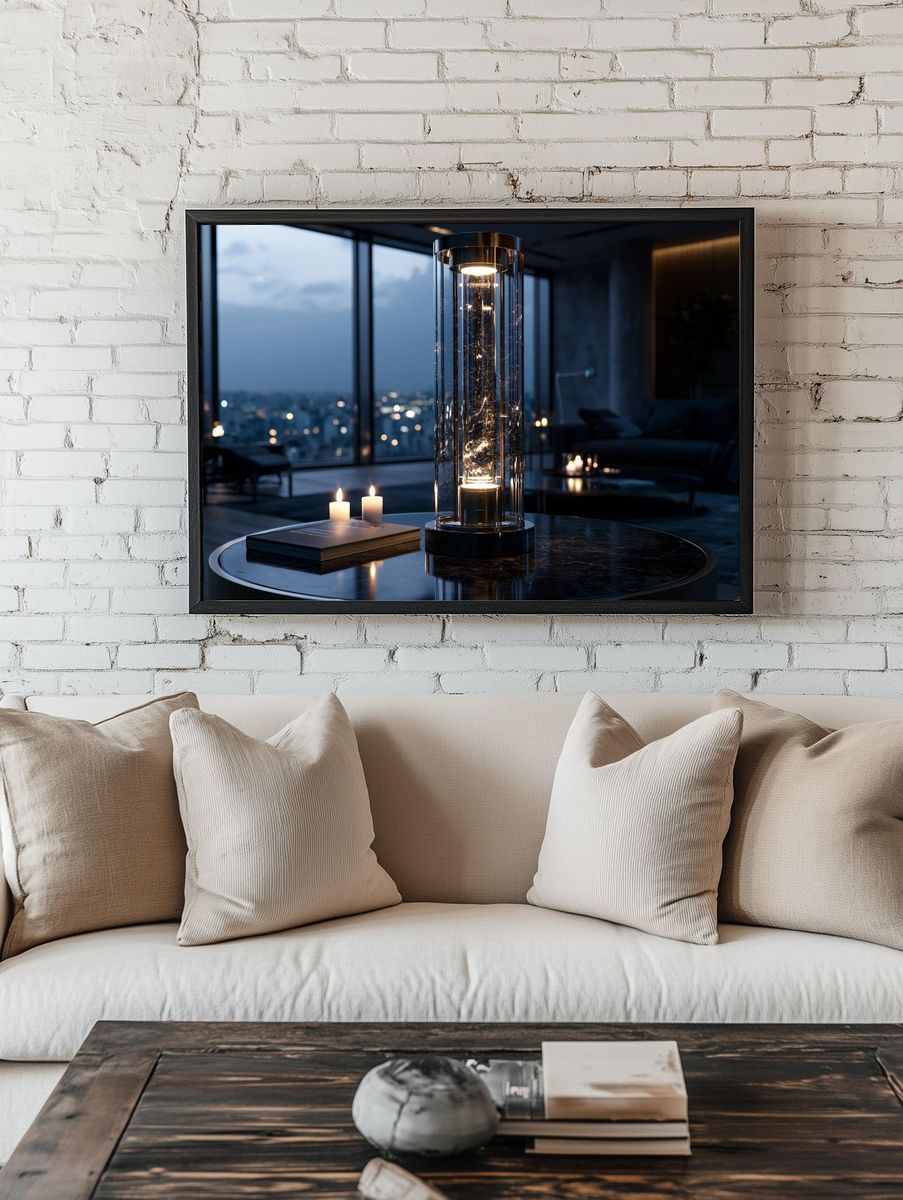 Luxury Candlelit Interior Photography Poster. — room view 1