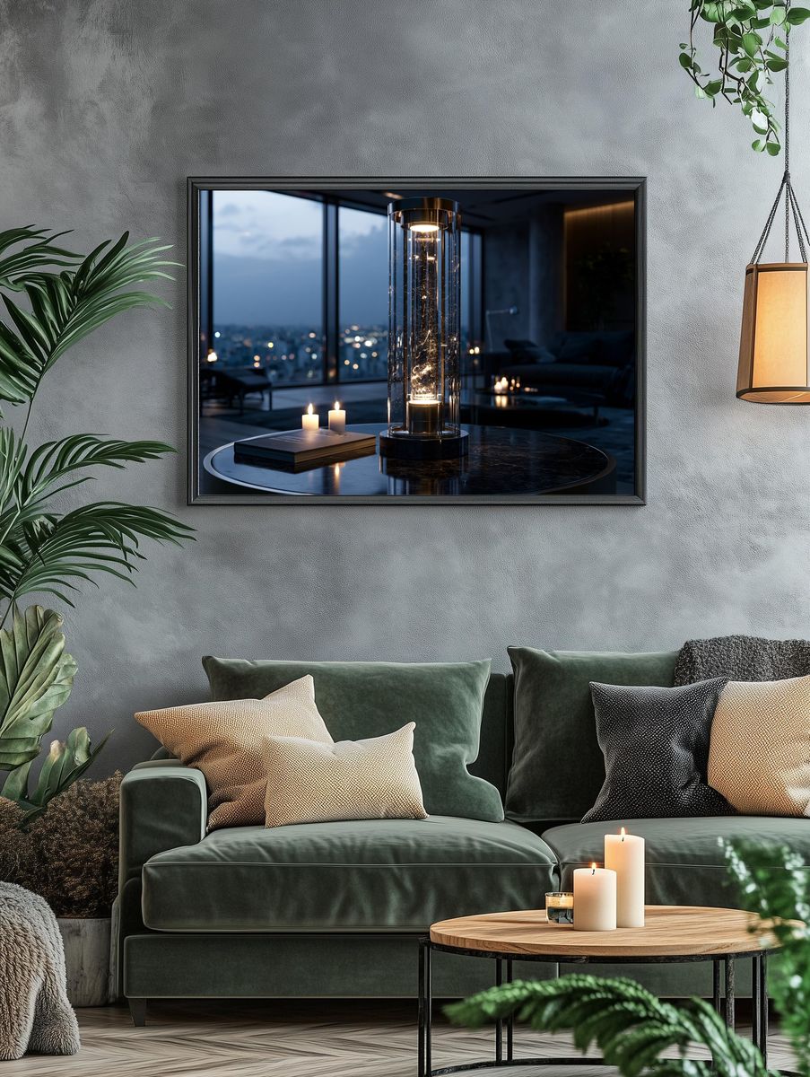 Luxury Candlelit Interior Photography Poster. — room view 4