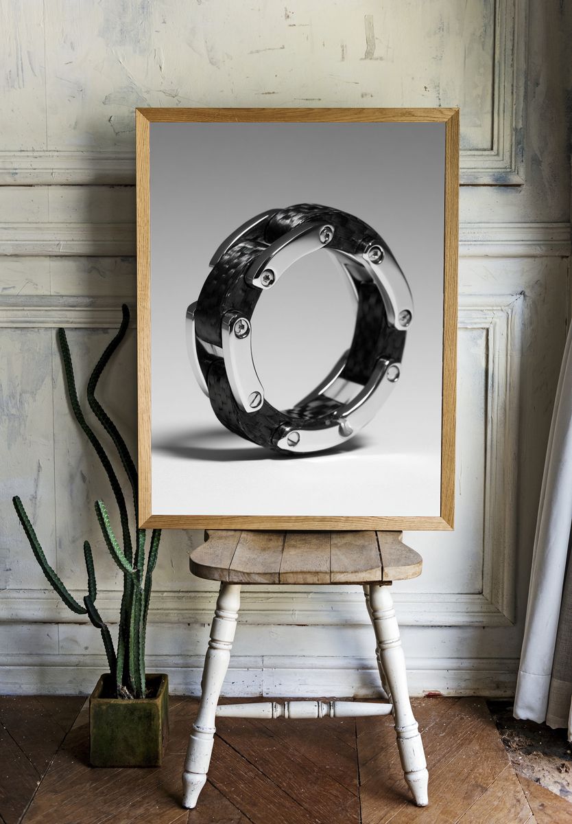 Carbon Fiber Ring Photography Poster. room preview