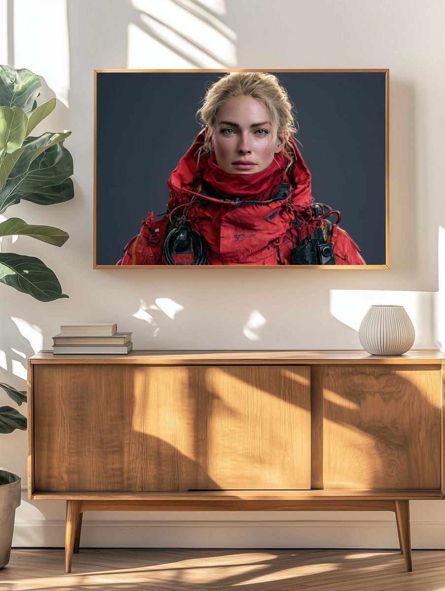 Red Expedition Portrait Poster. — room view 3