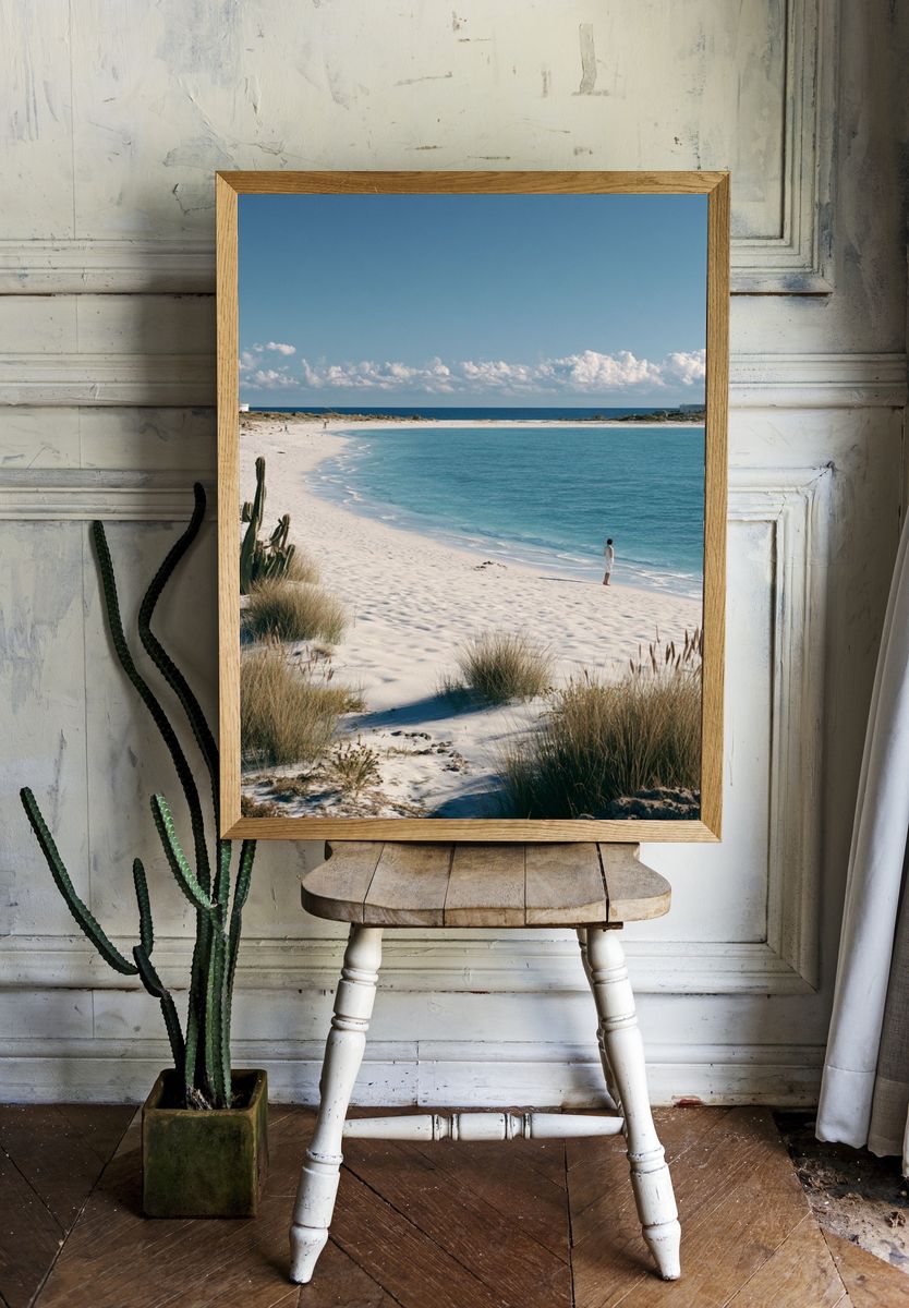 Lighthouse Beach Cove Photography Poster. — room view 1