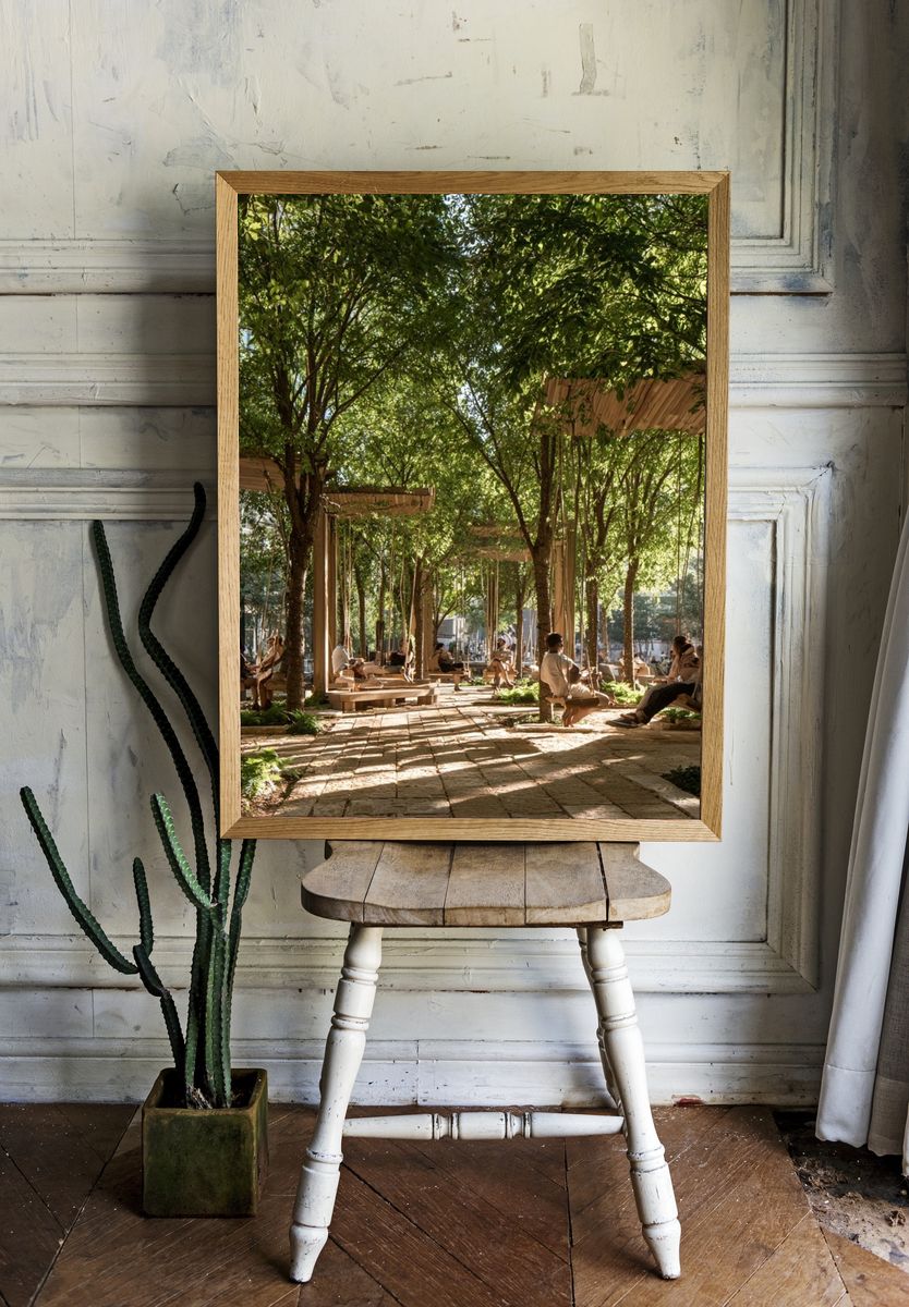 Urban Garden Pavilion Photography Poster. room preview