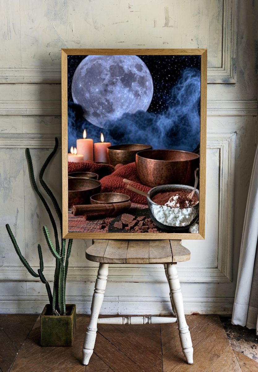 Moonlit Candle Ritual Poster. room preview