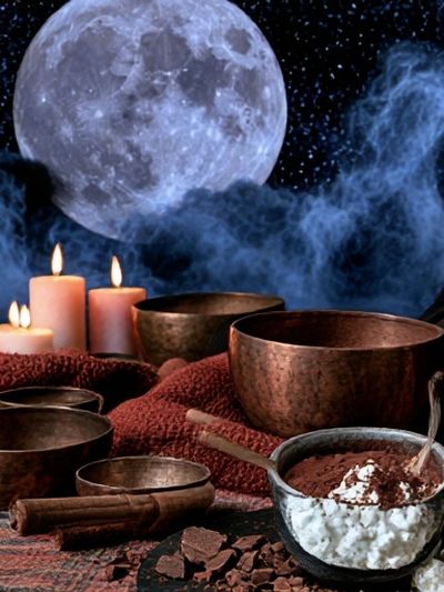 Moonlit Candle Ritual Poster. poster
