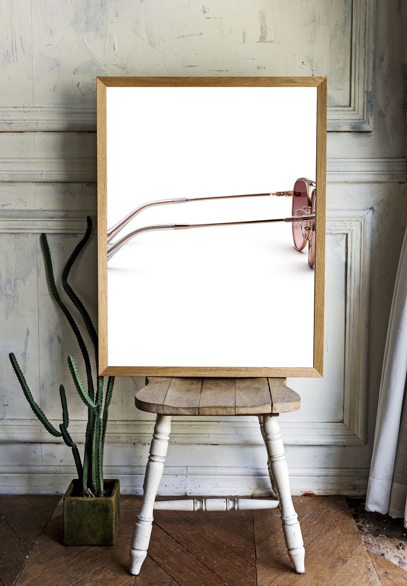 Rose Gold Sunglasses Photography Poster. room preview