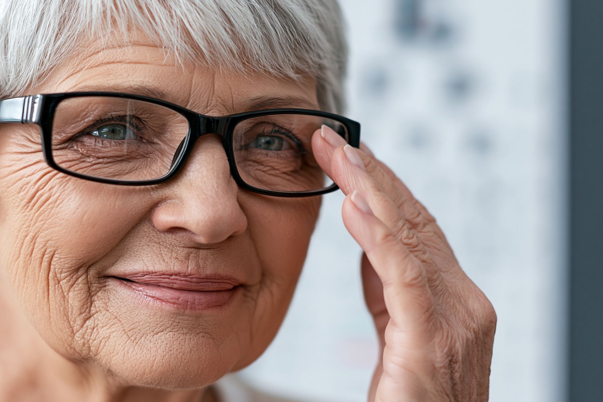 Elderly Woman Portrait Photography Poster. poster detail