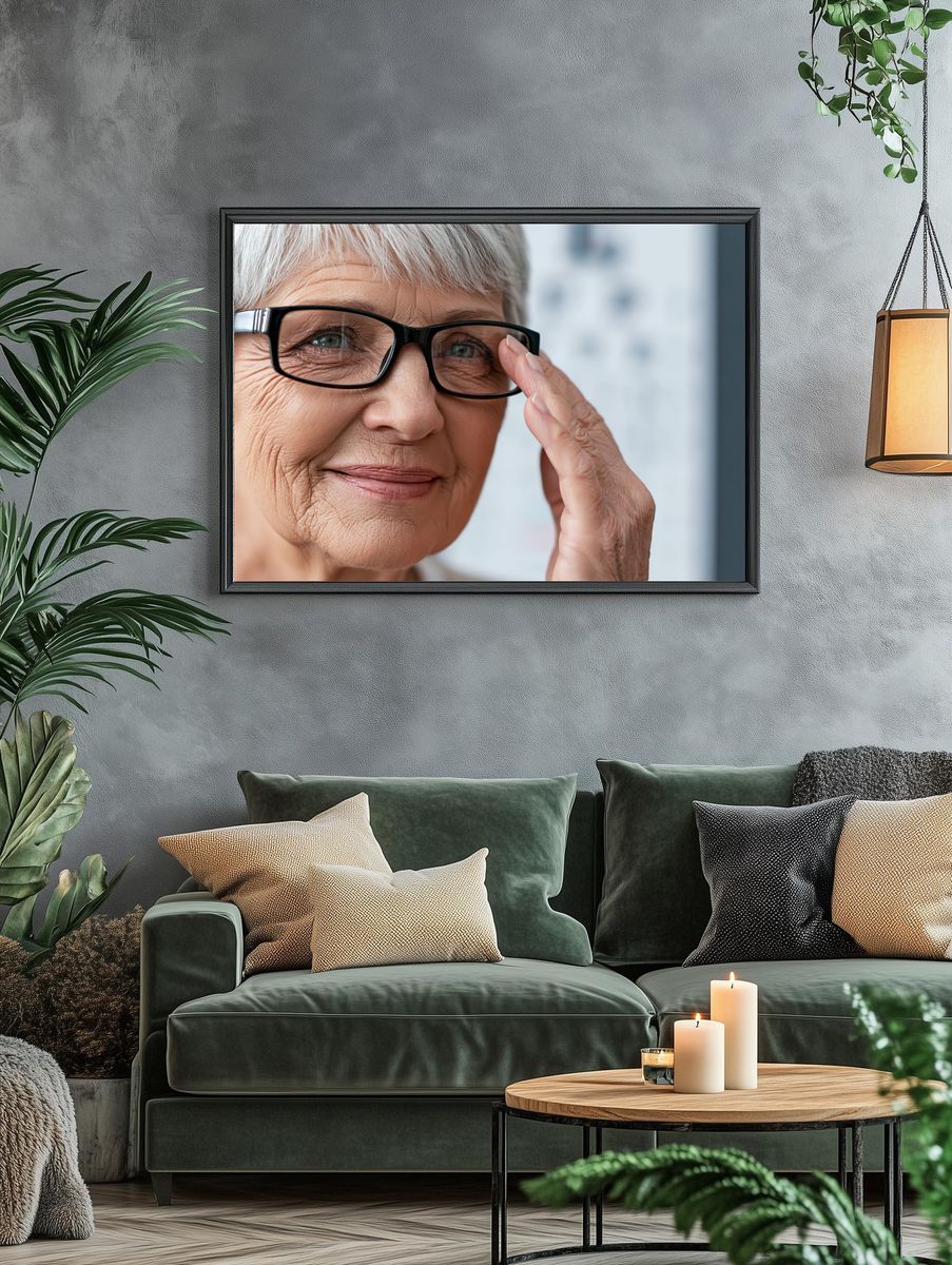 Elderly Woman Portrait Photography Poster. — room view 4