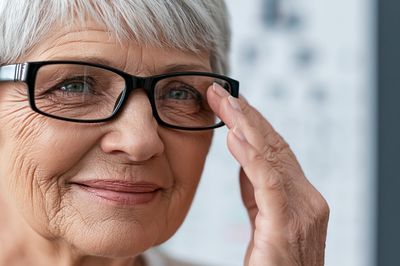 Elderly Woman Portrait Photography Poster. poster
