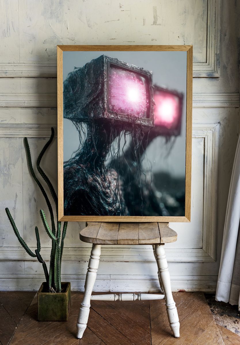 Cybernetic Figure Photography Poster. room preview