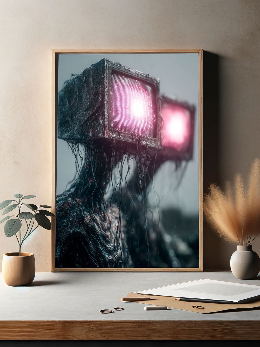 Cybernetic Figure Photography Poster. — room view 2