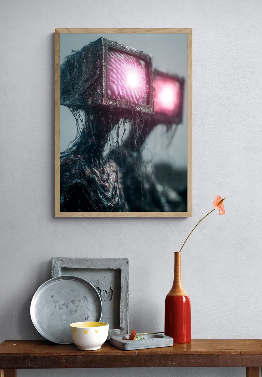 Cybernetic Figure Photography Poster. — room view 3