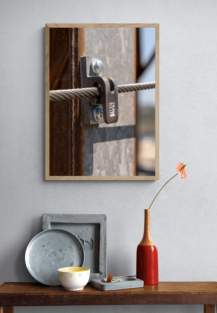Industrial Cable Clamp Photography Poster. — room view 3