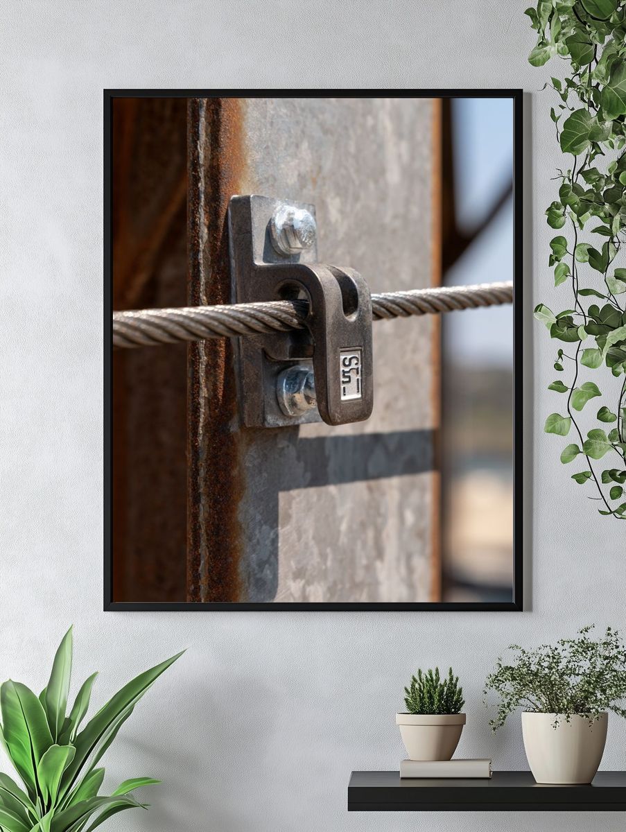 Industrial Cable Clamp Photography Poster. — room view 4
