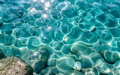 Turquoise Water Ripples Photography Poster. poster print