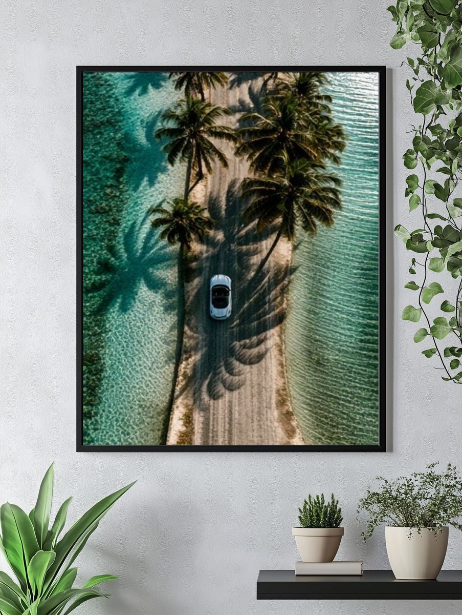 Palm Island Aerial Photography Poster. — room view 4