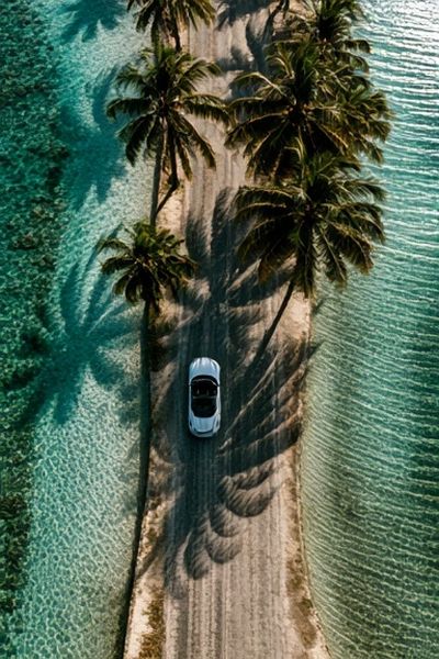 Palm Island Aerial Photography Poster.