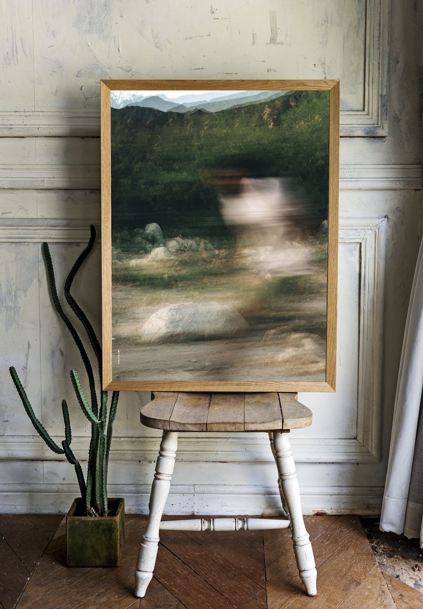 Blurred Forest Motion Photography Poster. — room view 1